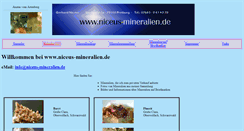 Desktop Screenshot of niceus-mineralien.de